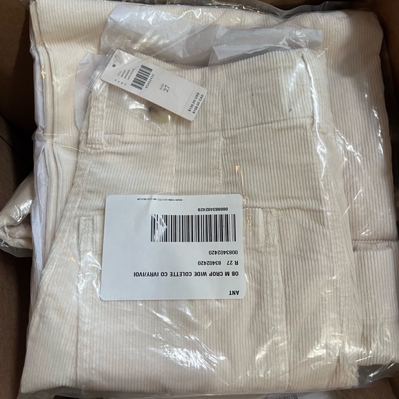 NWT Anthropologie Maeve The Colette Cropped Wide-Leg Corduroy Pants - Picture 14 of 16